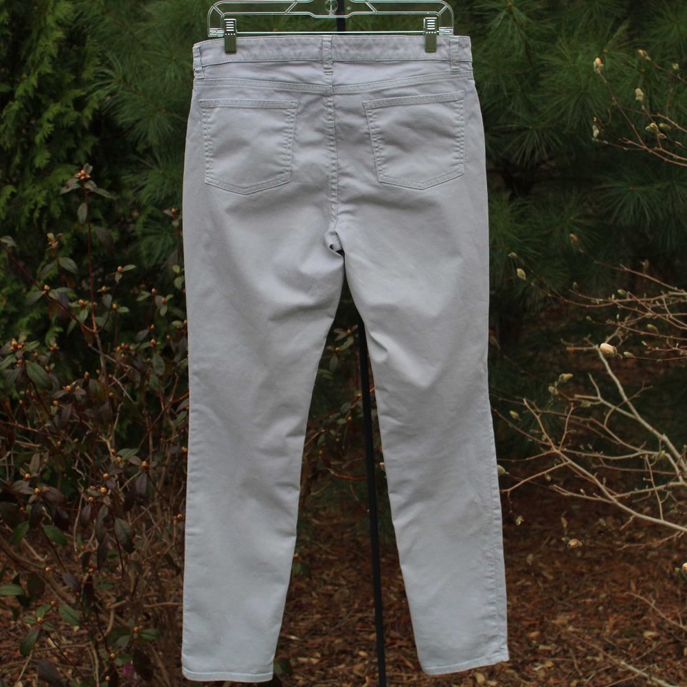 Eileen Fisher Midrise Organic Cotton Grey Skinny Jeans - Picture 2 of 4